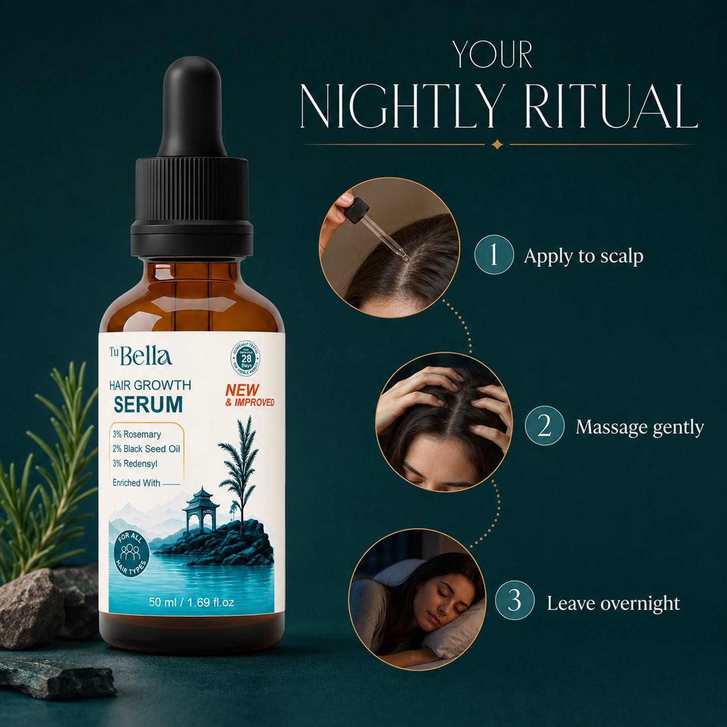 3% Redensyl, 4% Anagain & 5% Capilia Stem Cell Advanced Hair Growth Serum - 50ML