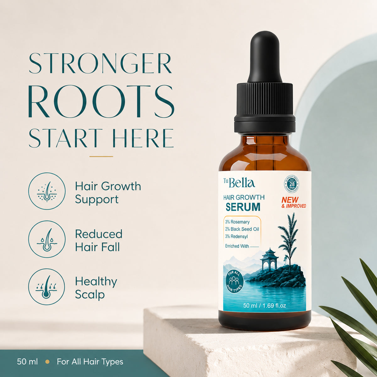 3% Redensyl, 4% Anagain & 5% Capilia Stem Cell Advanced Hair Growth Serum - 50ML